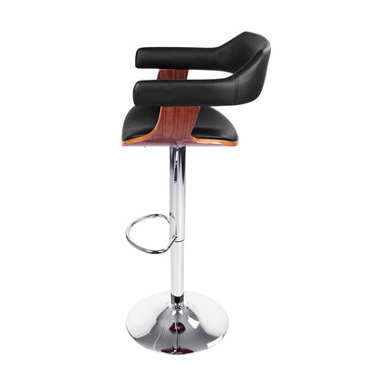 Artiss Wooden Bar Stool - Black and Wood