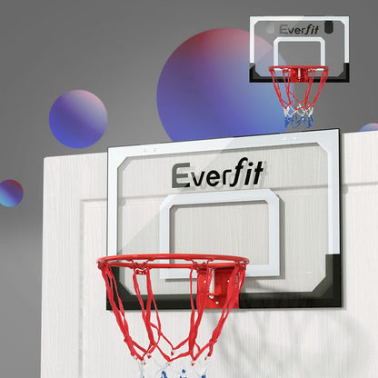 Everfit Mini Basketball Hoop Door Wall Mounted Kids Sport Backboard Indoor Black