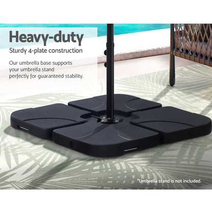 Instahut Outdoor Umbrella Base Stand Sand/Water Pod Cantilever Beach Patio 50cm