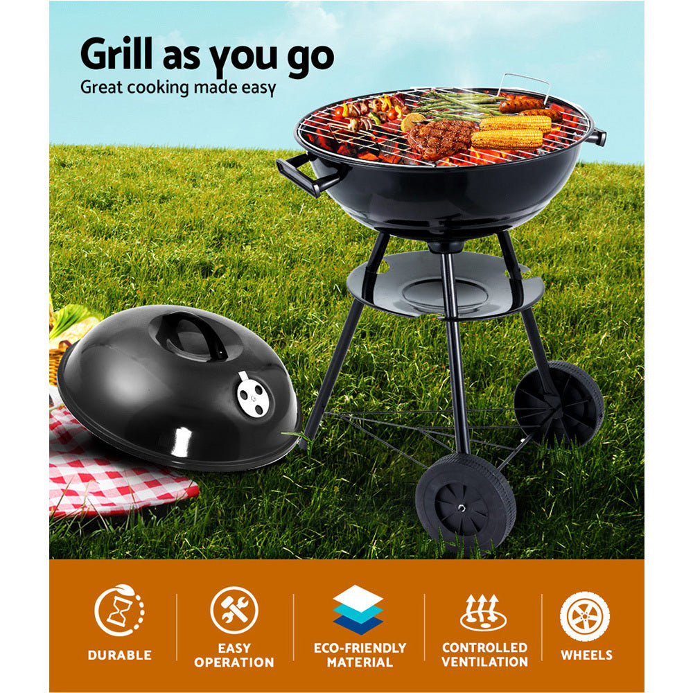 Grillz Charcoal BBQ Smoker Drill Outdoor Camping Patio Barbeque Steel Oven