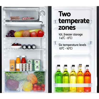 Devanti Mini Bar Fridge Portable Home Office Refrigerator Cooler Freezer 95L