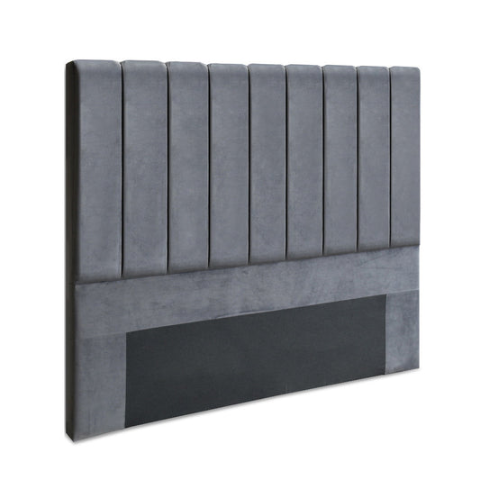 Artiss VELA Bed Head Headboard Queen Size Bedhead Velvet Grey