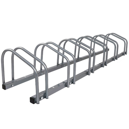 Weisshorn 6 Bike Stand Floor Bicycle Storage Silver