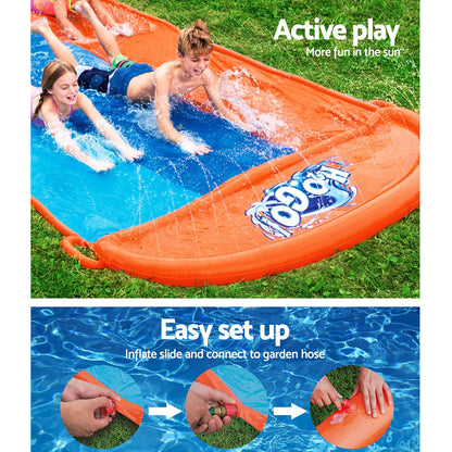 Bestway Water Slip And Slide Kids Inflatable Splash Toy Outdoor Triple 4.88M