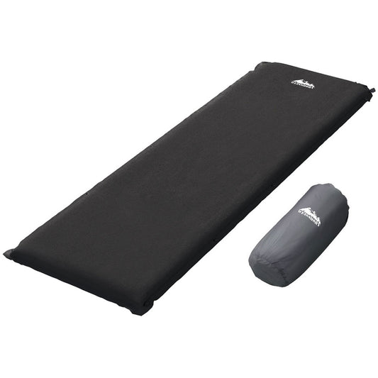 Weisshorn Self Inflating Mattress Camping Sleeping Mat Air Bed Pad Single Black