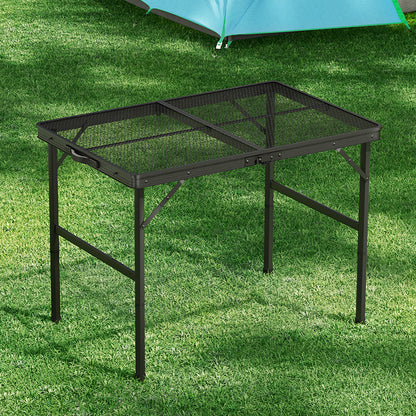 Weisshorn Folding Camping Table 90cm Desk Portable Outdoor Picnic Garden BBQ