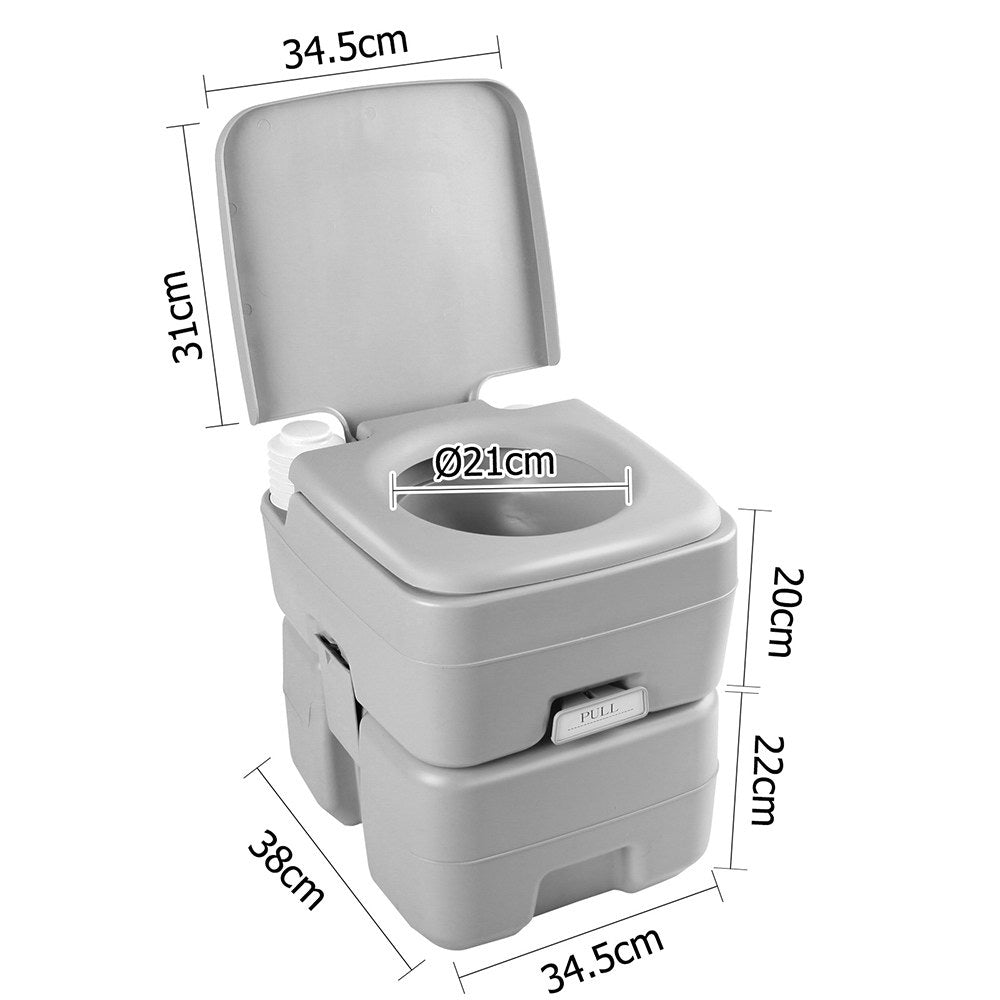 Weisshorn 20L Portable Camping Toilet Outdoor Flush Potty Boating