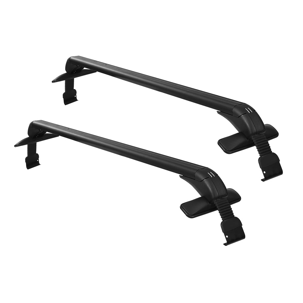 Universal Car Roof Rack Cross Bars 90cm Aluminium Adjustable Lockable 45kg Clamps