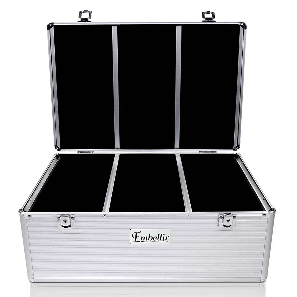 Embellir CD Case DVD Cases Storage Box 500 Discs Aluminium Case DVD Folders