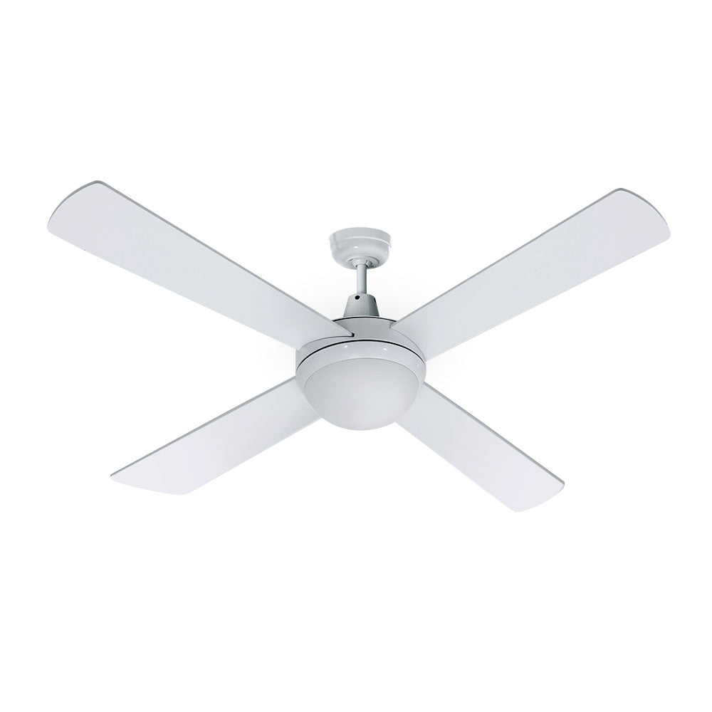 Devanti 52'' Ceiling Fan w/Light w/Remote Timer - White