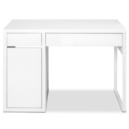 Artiss Metal Desk With Storage Cabinets - White