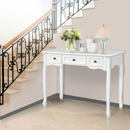 Artiss Hall Console Table Hallway Side Dressing Entry Wooden French Drawer White