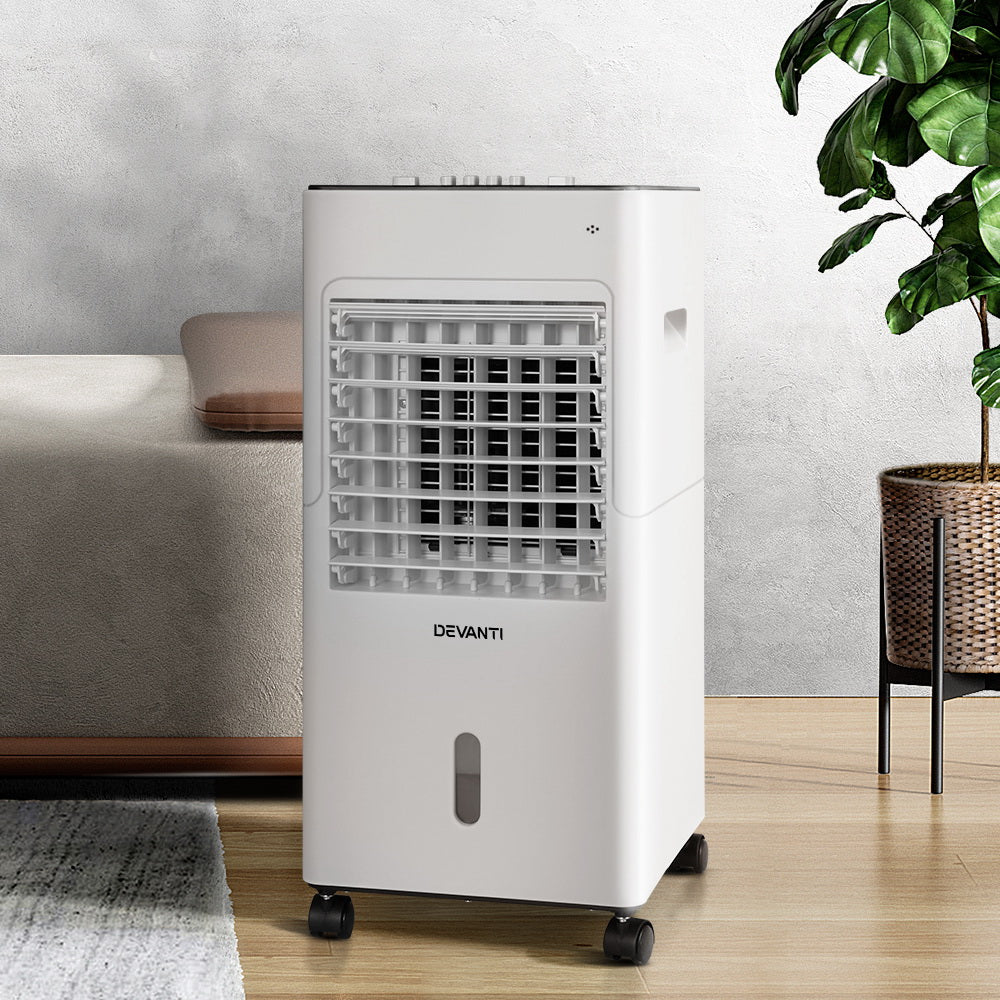 Devanti Evaporative Air Cooler Conditioner Portable 6L Cooling Fan Humidifier