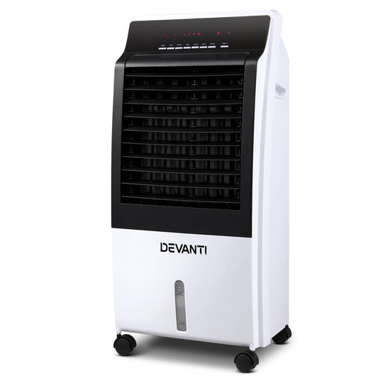 Devanti Evaporative Air Cooler Potable Fan Cooling Remote Control LED Display