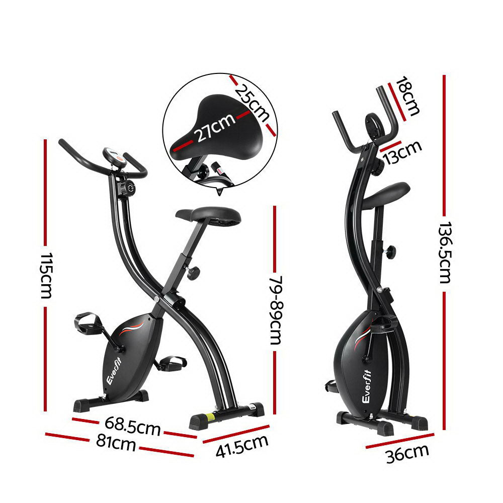 Everfit Folding Exercise Bike Magnetic X-Bike Bicycle Indoor Cycling Cardio