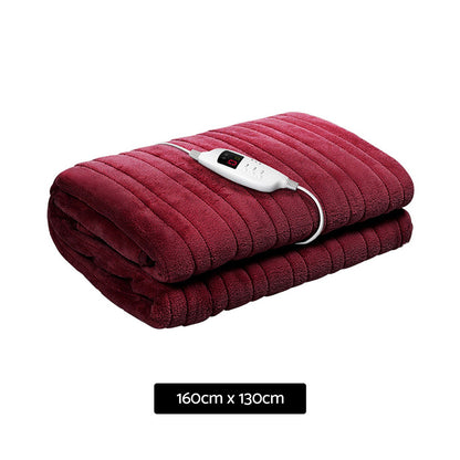 Giselle Bedding Electric Throw Blanket - Burgundy