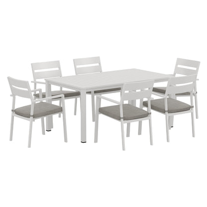 Gardeon 7 Piece Outdoor Dining Set Aluminum Table Chairs 6-seater Lounge Setting