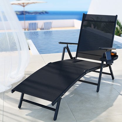 Gardeon Sun Lounge Outdoor Lounger Recliner Chair Foldable Patio Furniture