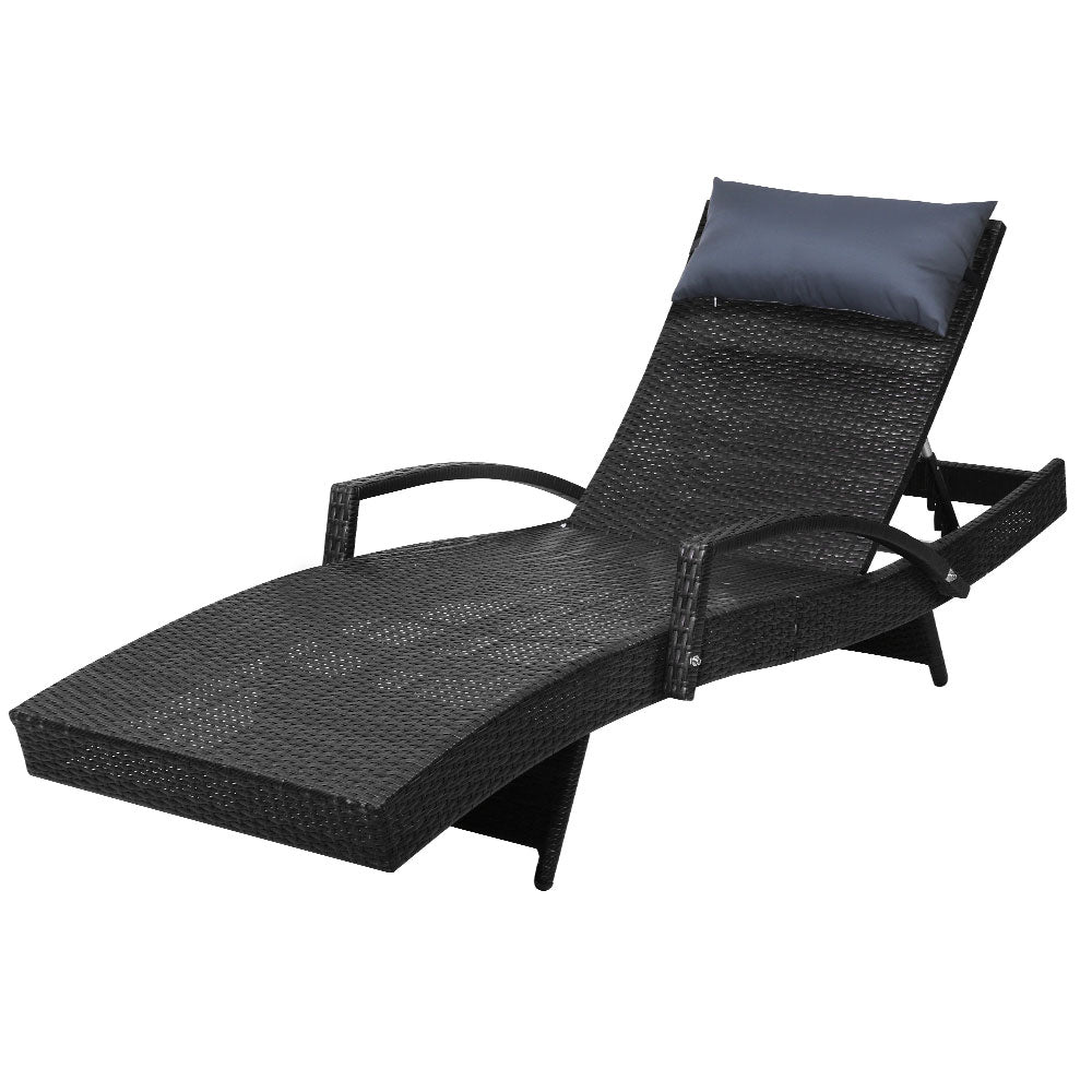 Gardeon Outdoor Sun Lounge Furniture Day Bed Wicker Pillow Sofa Set