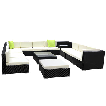 Gardeon 13PC Outdoor Furniture Sofa Set Wicker Garden Patio Lounge