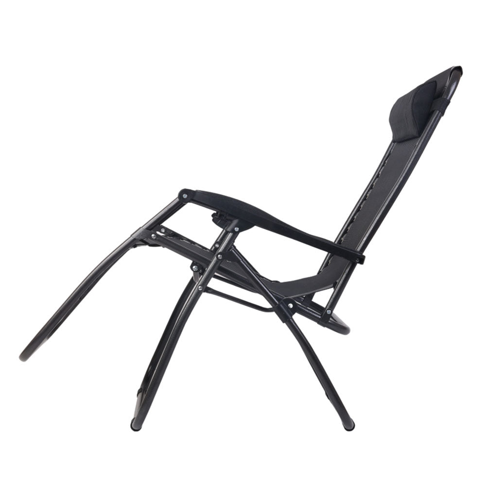 Gardeon Outdoor Portable Recliner - Black