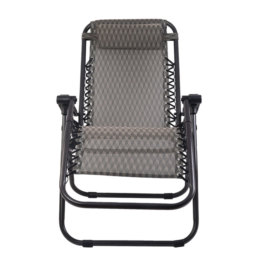 Gardeon Outdoor Portable Recliner - Grey