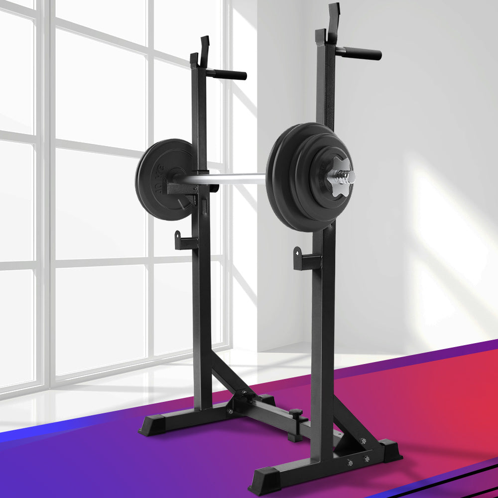 Everfit Weight Bench Adjustable Squat Rack Home Gym Equipment 300kg