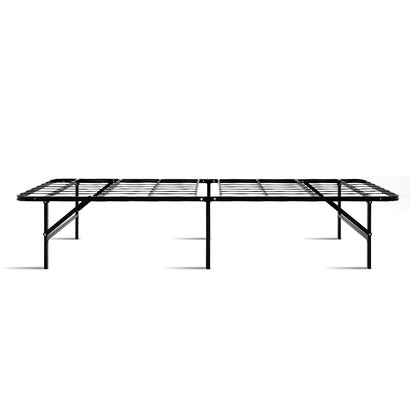 Artiss Folding Bed Frame Single Metal Bed Base Portable Black