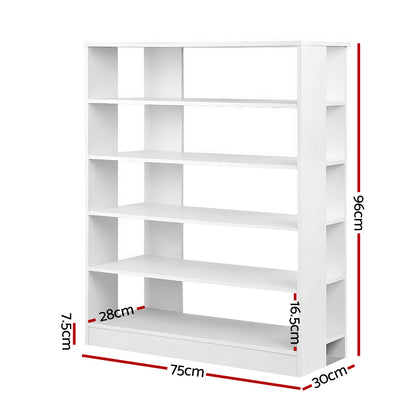 Artiss Shoe Rack Cabinet 30 Pairs 6-Tier Shelf White