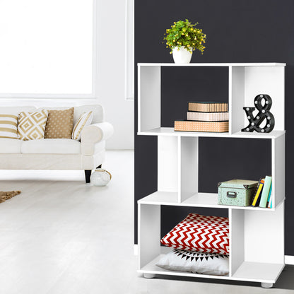 Artiss 3 Tier Zig Zag Bookshelf - White