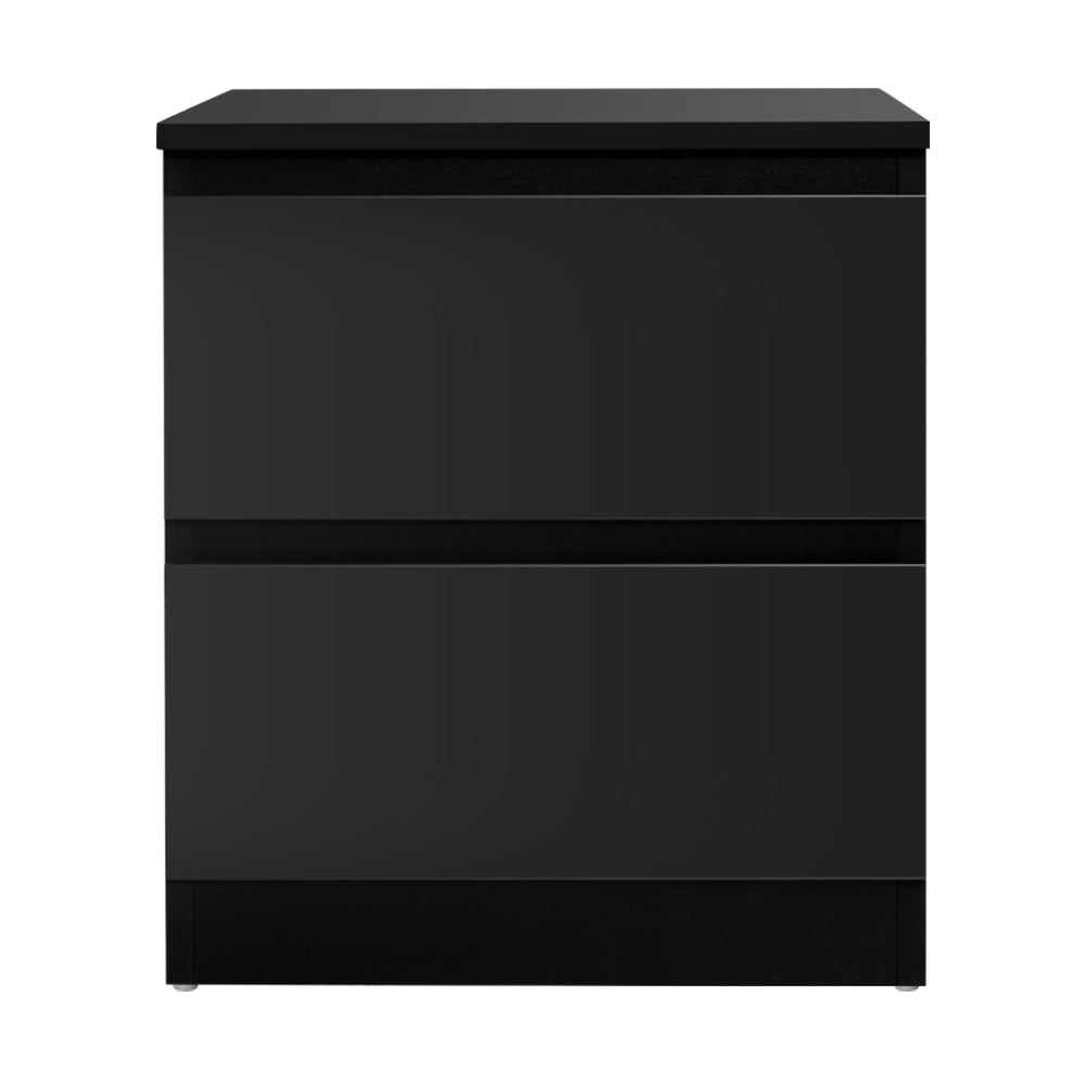 Artiss Bedside Tables Drawers Side Table Bedroom Furniture Nightstand Black Lamp