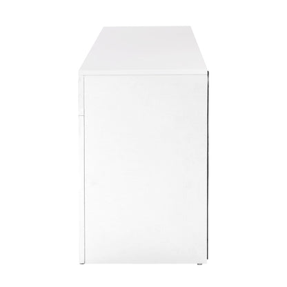 Artiss 130cm High Gloss TV Stand Entertainment Unit Storage Cabinet Tempered Glass Shelf White