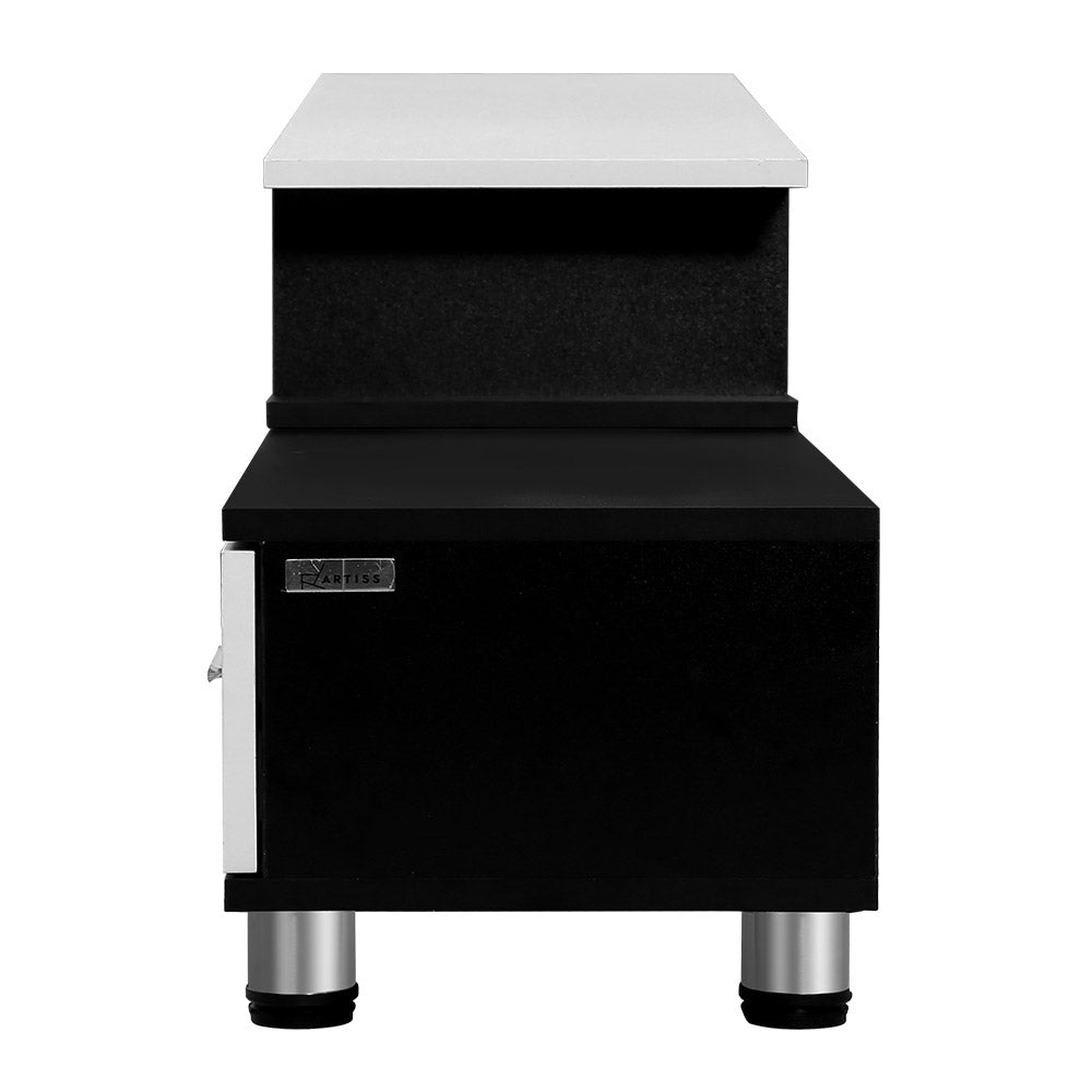 Artiss TV Cabinet Entertainment Unit Stand Wooden 160CM To 220CM Storage Drawers Black White