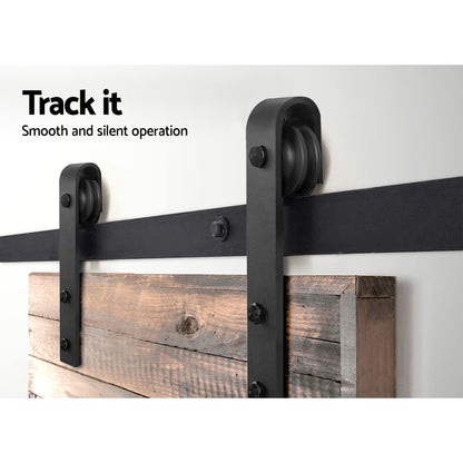 Cefito Sliding Barn Door Hardware Track Set 2m Roller Kit Slide Office Bedroom