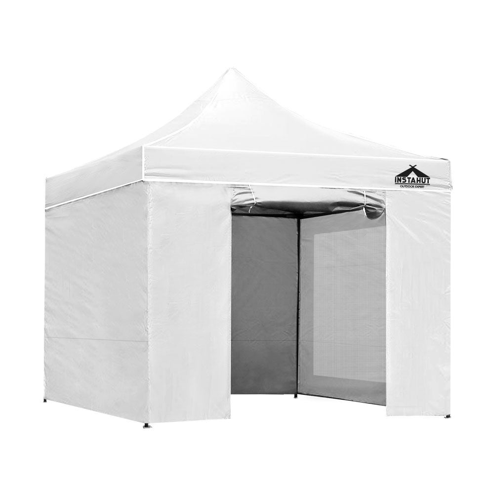 Instahut Gazebo Pop Up Marquee 3x3m Folding Wedding Tent Gazebos Shade White