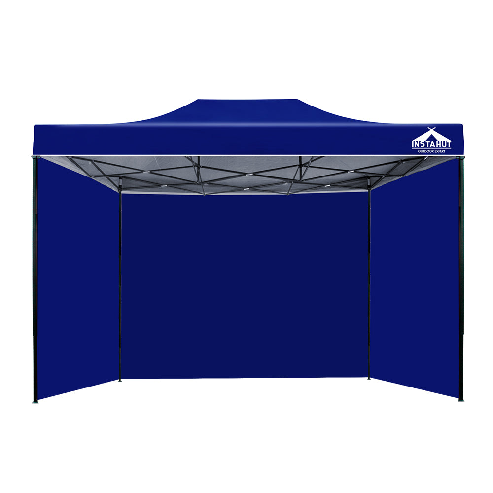 Instahut Gazebo Pop Up Marquee 3x4.5m Folding Wedding Tent Gazebos Shade Blue