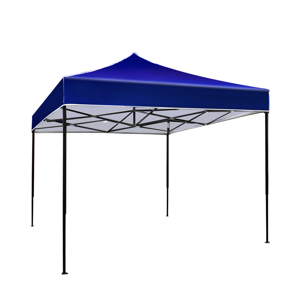 Instahut Gazebo Pop Up Marquee 3x3 Outdoor Tent Folding Wedding Gazebos Blue