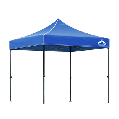 Instahut Gazebo Pop Up Marquee 3x3 Outdoor Wedding Gazebos Base Pod Kit Blue