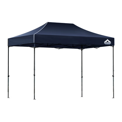 Instahut Gazebo Pop Up Marquee 3x4.5 Outdoor Wedding Gazebos Base Pod Kit Navy