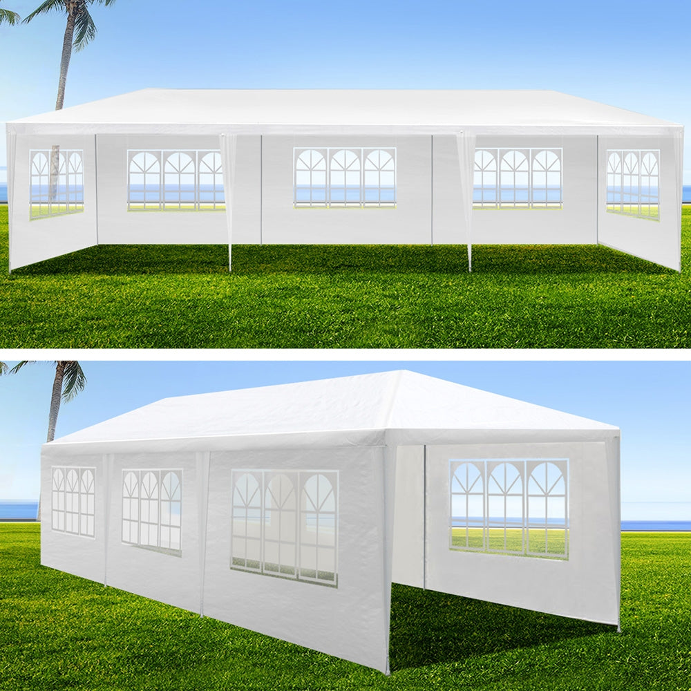 Instahut Gazebo 3x9 Outdoor Marquee Gazebos Wedding Party Camping Tent 8 Wall Panels