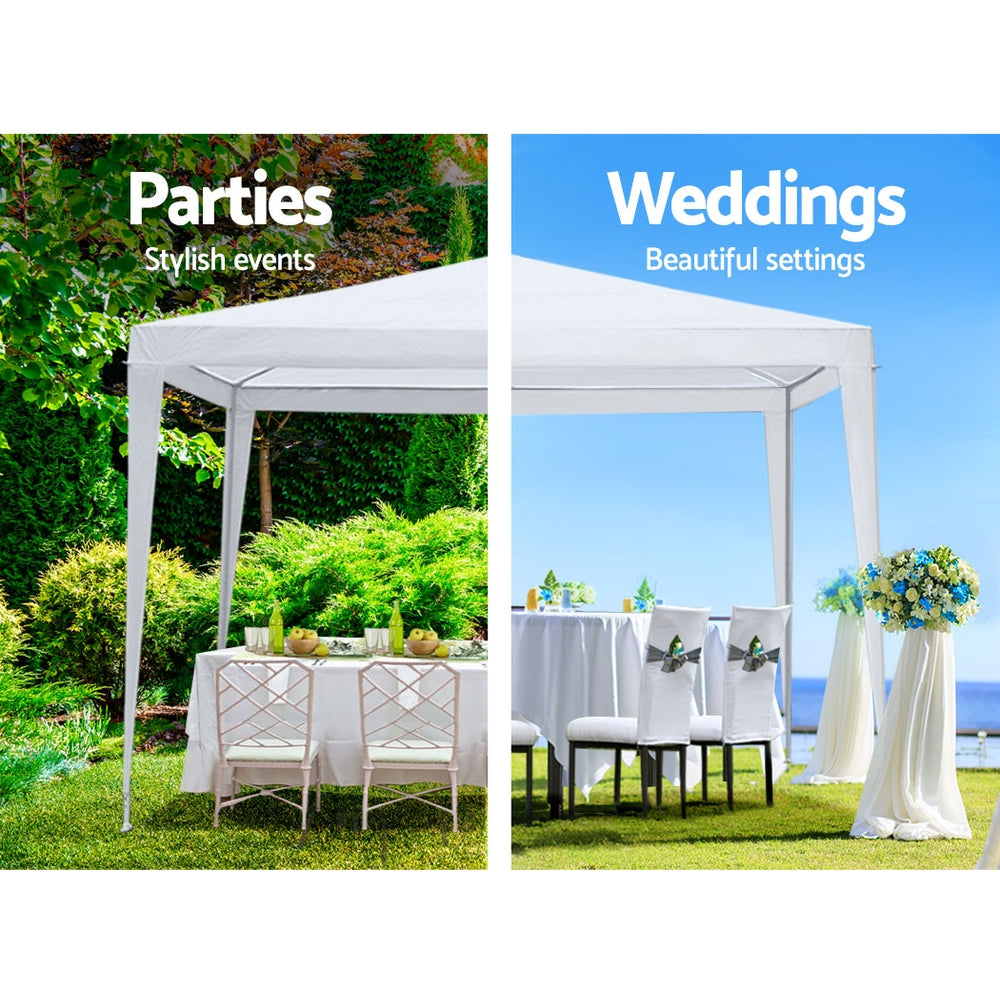 Instahut Wedding Gazebo Outdoor Marquee Party Tent Event Canopy Camping 3x3 White