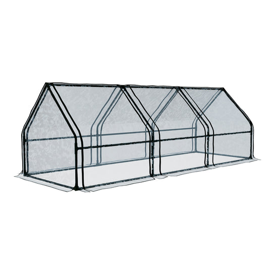 Greenfingers Greenhouse 270x92cm Flower Garden Shed PVC Cover Frame Green House