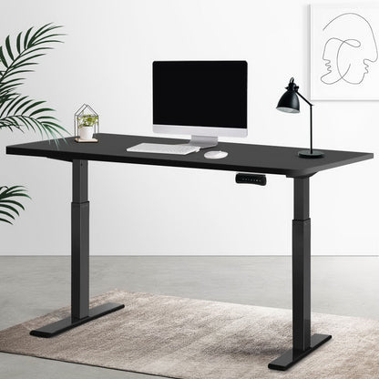 Artiss Standing Desk Electric Height Adjustable Sit Stand Desks Black 140cm