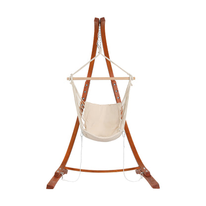 Gardeon Wooden Hammock Chair with Stand Outdoor Lounger Camping Hammock Timber