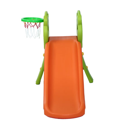 Keezi Kids Slide Basketball Hoop Activity Center Outdoor Toddler Play Set Orange