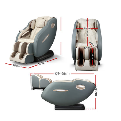 Livemor Massage Chair Electric Recliner Massager Grey Ozeni