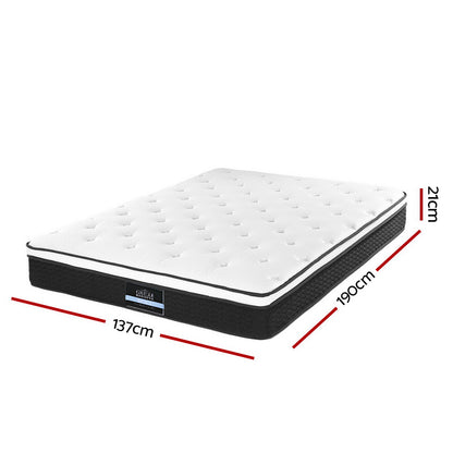 Giselle Bedding Bonita Euro Top Bonnell Spring Mattress 21cm Thick Double