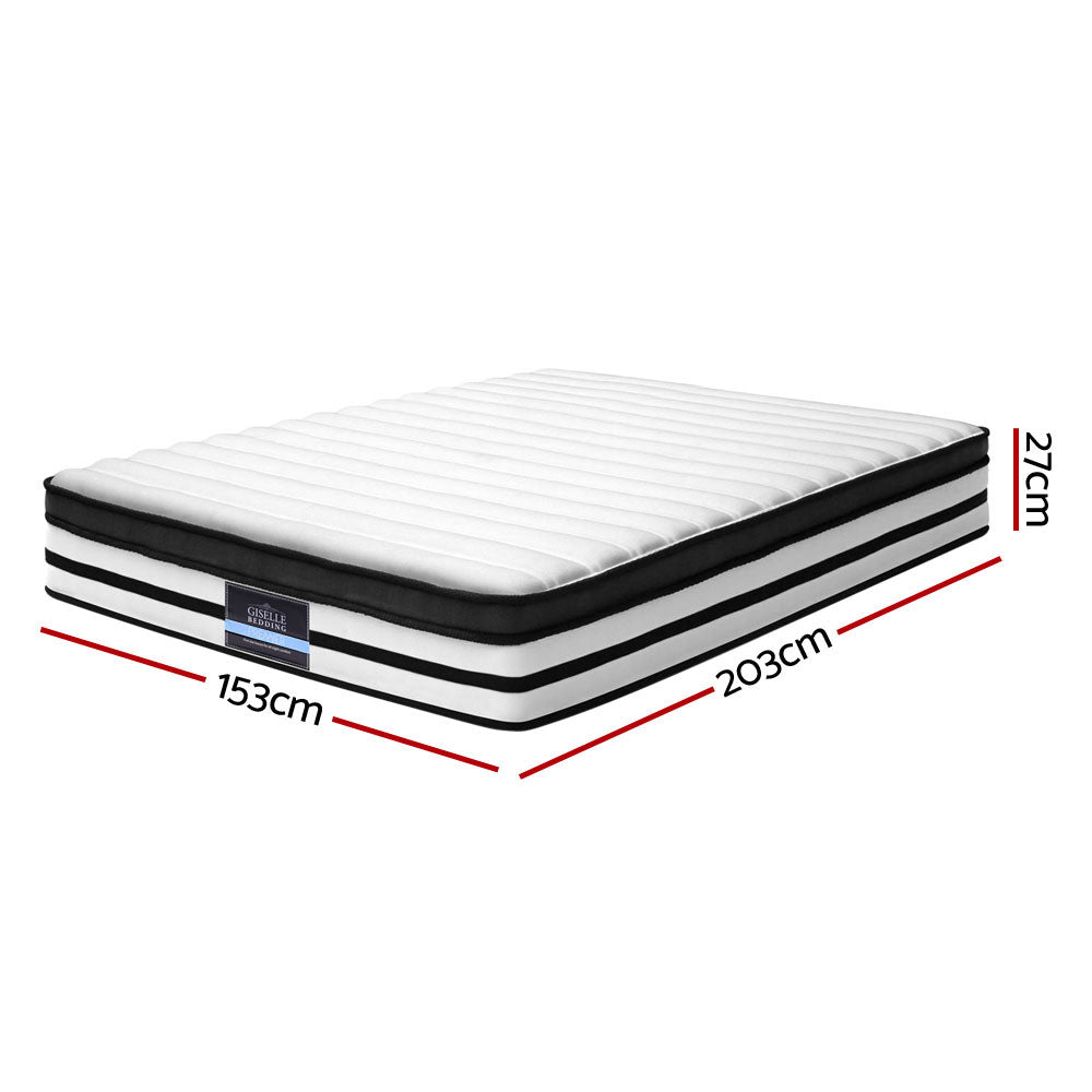 Giselle Bedding Rostock Euro Top Pocket Spring Mattress 27cm Thick Queen