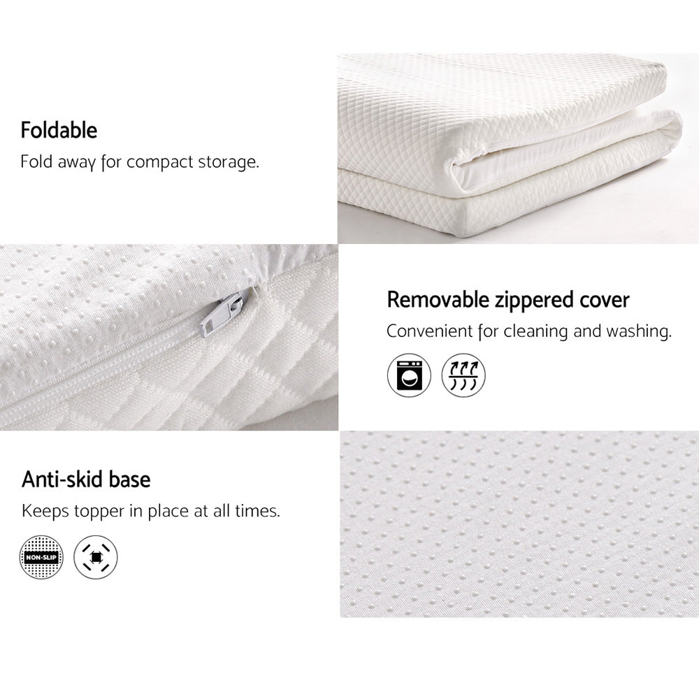 Giselle Bedding Memory Foam Mattress Topper w/Cover 8cm - King