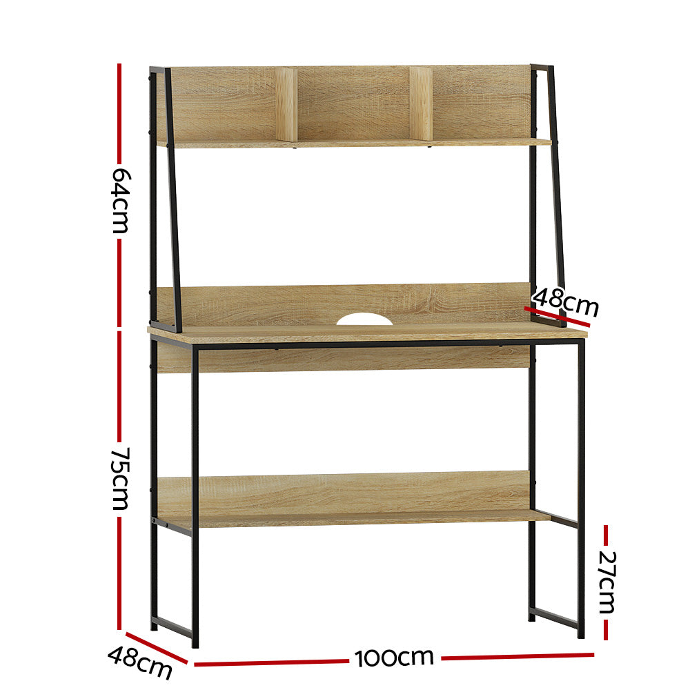 Artiss Computer Desk Office Desks Study Table Workstation Bookshelf Storage